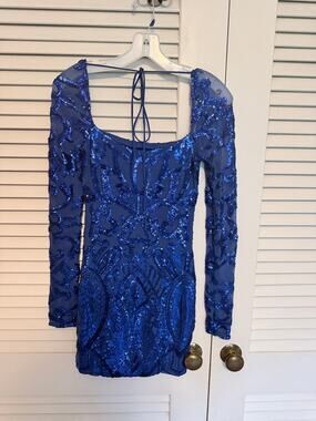 Royal blue sequin dress homecoming cocktail small